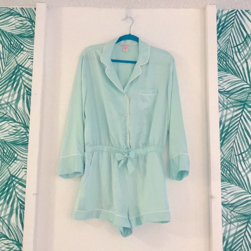 Victoria’s Secret Mint Romper with Rhinestones